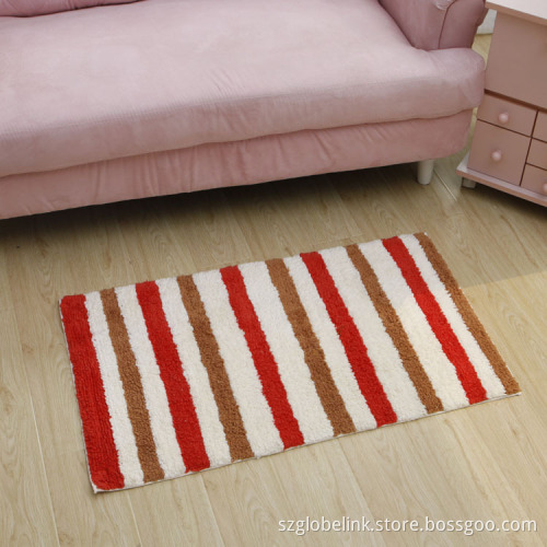 Anti-Slip Home Cotton Bath Mat/Rug with Latex Backing (Cot0090)